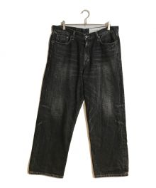 NEIGHBORHOOD（ネイバーフッド）の古着「WASHED DENIM DP WIDE PANTS」｜ブラック