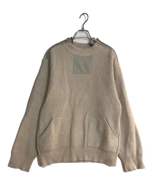 motiv mfg（モチーフエムエフジー）motiv mfg (モチーフエムエフジー) Soviet pilot knit/ソビエトパイロットニット ベージュ サイズ:48の古着・服飾アイテム