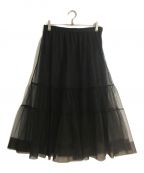 JNBYジェイエヌビーワイ）の古着「Tiered Sheer Tulle Skirt」｜ブラック