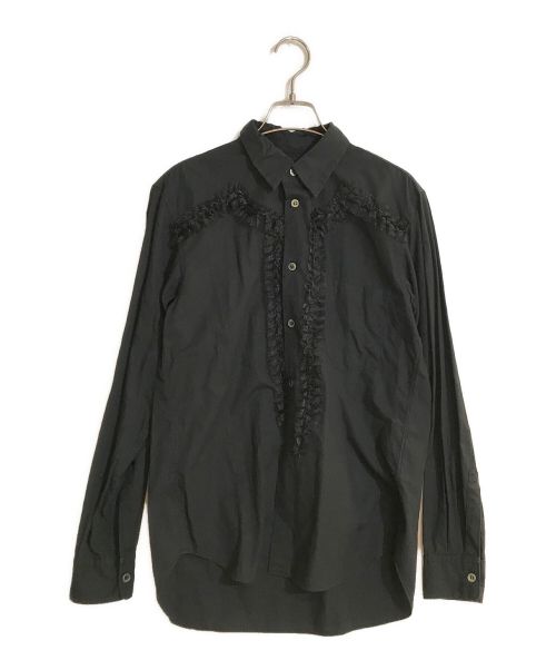 BLACK COMME des GARCONS（ブラック コムデギャルソン）BLACK COMME des GARCONS (ブラック コムデギャルソン) フリルシャツ ブラック サイズ:Ｓの古着・服飾アイテム