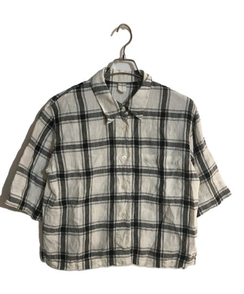 MARGARET HOWELL（マーガレットハウエル）MARGARET HOWELL (マーガレットハウエル) LARGE CHECK LINEN/ラージチェックリネン ベージュ サイズ:SIZE 1の古着・服飾アイテム