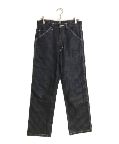 MOMOTARO JEANS（桃太郎ジーンズ）MOMOTARO JEANS (桃太郎ジーンズ) EASY NAVY (イージーネービー) ヘリンボーンデニムペインターパンツ インディゴ サイズ:81cm（W32）の古着・服飾アイテム