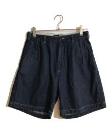 Schott（ショット）の古着「NEP DENIM 2TUCK SHORTS/ネップデニム2タックショーツ」｜ブルー