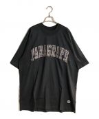 paragraphパラグラフ）の古着「カレッジチェックロゴTシャツ」｜グレー