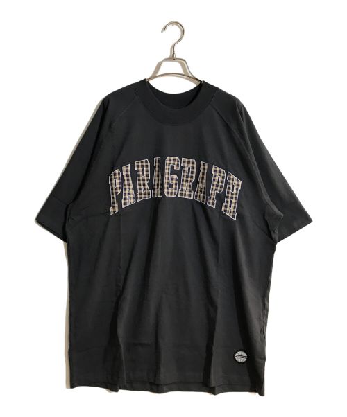 paragraph（パラグラフ）paragraph (パラグラフ) カレッジチェックロゴTシャツ グレー サイズ:表記なし 未使用品の古着・服飾アイテム