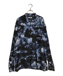 MSML（エムエスエムエル）の古着「ART GRAPHIC LONG SLEEVE/アートグラピックロングスリーブシャツ SHIRT」｜ブルー