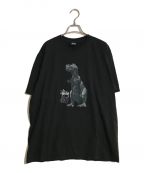 stussyステューシー）の古着「BIG and Meaty TEE/ビッグアンド三―ティ―ティー」｜ブラック