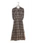 HER LIP TO（ハーリップトゥ）の古着「Bergamo Plaid Tiered Long Dress/ベルガモプレイドティアードロングドレス」｜ブラウン