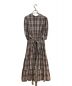 HER LIP TO (ハーリップトゥ) Bergamo Plaid Tiered Long Dress/ベルガモプレイドティアードロングドレス ブラウン サイズ:Ｓ：5000円