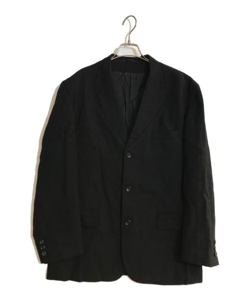 COMME des GARCONS HOMME（コムデギャルソン オム）COMME des GARCONS HOMME (コムデギャルソン オム) アーカイブフェイクラペル3Bジャケット ブラック サイズ:Mの古着・服飾アイテム