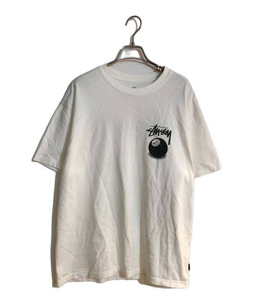 NIKE（ナイキ）NIKE (ナイキ) stussy (ステューシー) NRG FL SS 8 Ball T-Shirt ホワイト×ブラック サイズ:XLの古着・服飾アイテム