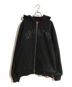 SUPREMEシュプリーム）の古着「Arc Logo Thermal Zip Up Sweat/アーチロゴサーマルジップアップスウェット」｜ブラック