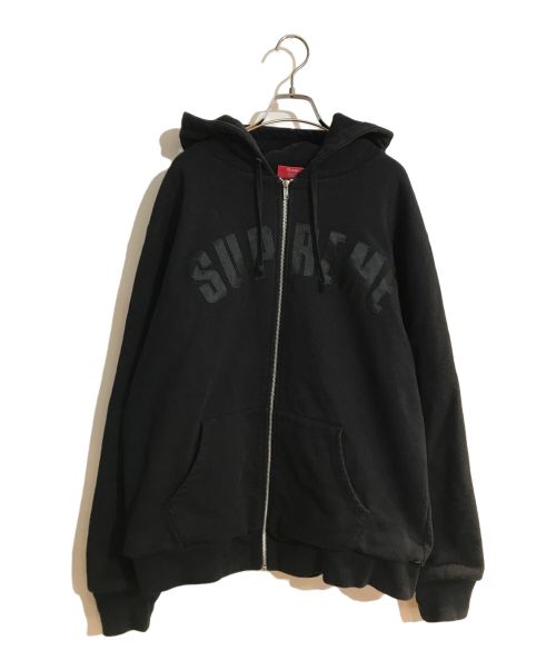 SUPREME（シュプリーム）Supreme (シュプリーム) Arc Logo Thermal Zip Up Sweat/アーチロゴサーマルジップアップスウェット ブラック サイズ:XLの古着・服飾アイテム