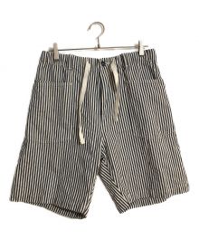 POST O'ALLS（ポストオーバーオールズ）の古着「E-Z ARMY-NAVY Shorts 2/イージーアルミ―ナビショーツ」｜express stripe indig