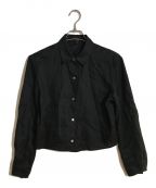 theoryセオリー）の古着「Relaxed Linen Pleat SLV Shirt」｜ブラック