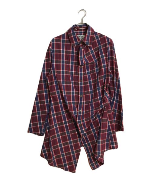 Vivienne Westwood man（ヴィヴィアン ウェストウッド マン）Vivienne Westwood man (ヴィヴィアン ウェストウッド マン) PLAID DL LONG SHIRTS/プレイドロングスリーブシャツ レッド サイズ:50の古着・服飾アイテム