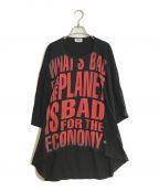 Vivienne Westwood manヴィヴィアン ウェストウッド マン）の古着「ビッグメッセージTシャツ」｜ブラック×レッド