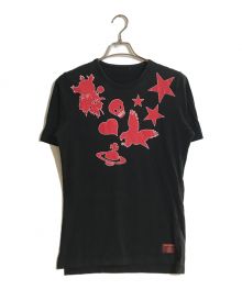 Vivienne Westwood（ヴィヴィアンウエストウッド）の古着「プリントTシャツ」｜ブラック×レッド