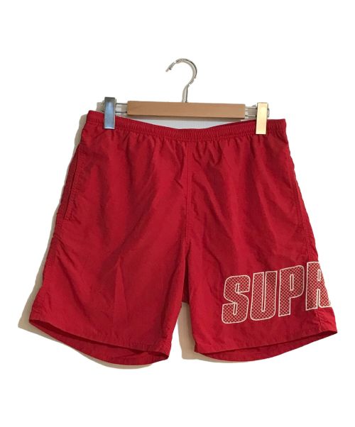 SUPREME（シュプリーム）SUPREME (シュプリーム) Logo Applique Water Short/ロゴアップリケウォーターショート レッド サイズ:Ｓの古着・服飾アイテム