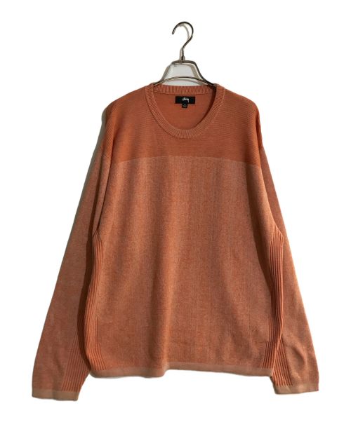 stussy（ステューシー）stussy (ステューシー) Engineered Panel Sweater/エンジニアードパネルセーター ピンク サイズ:SIZE Lの古着・服飾アイテム