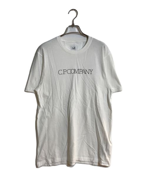 C.P COMPANY（シーピーカンパニー）C.P COMPANY (シーピーカンパニー) クルーネックロゴTシャツ ホワイト サイズ:Mの古着・服飾アイテム