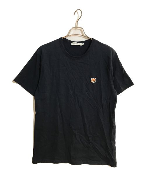 maison kitsune（メゾンキツネ）maison kitsune (メゾンキツネ) フォックスヘッド ロゴTシャツ ネイビー サイズ:Lの古着・服飾アイテム