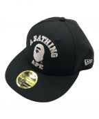 A BATHING APE×New Eraアベイシングエイプ×ニューエラ）の古着「ロゴキャップ」｜ブラック