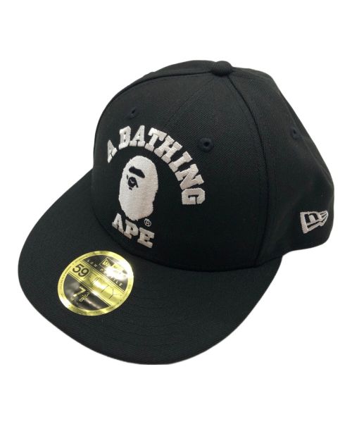 A BATHING APE（アベイシングエイプ）A BATHING APE (アベイシングエイプ) New Era (ニューエラ) ロゴキャップ ブラックの古着・服飾アイテム