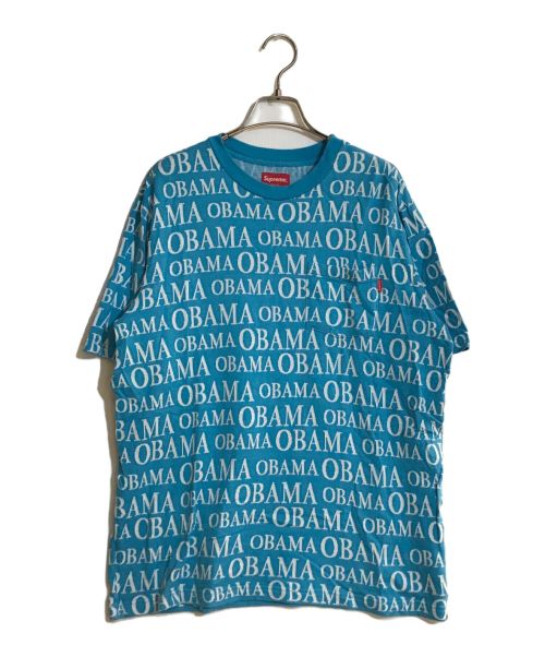 SUPREME（シュプリーム）SUPREME (シュプリーム) 18FW Obama Jacquard S/S Top/18FWオバマジャガードS/Sトップ ブルー サイズ:Mの古着・服飾アイテム