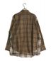 N.HOOLYWOOD (エヌ ハリウッド) BIG CHECK SHIRT/ビックチェックシャツ ブラウン サイズ:38：10000円