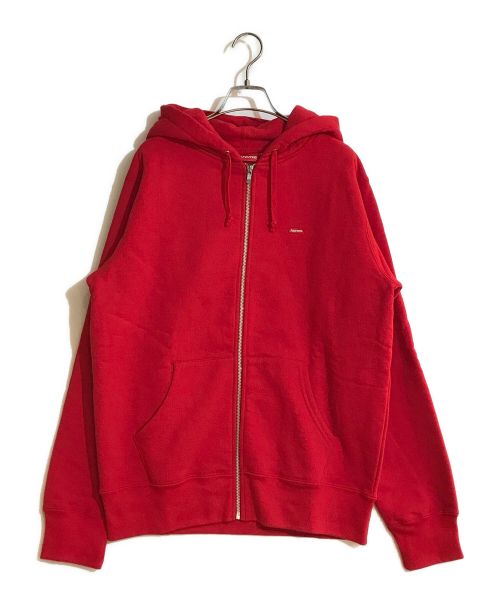 SUPREME（シュプリーム）SUPREME (シュプリーム) SMALLBOX ZIPUP HOODEDSWEATSHIRT/スモールボックスジップアップフードスウェットシャツ レッド サイズ:Mの古着・服飾アイテム