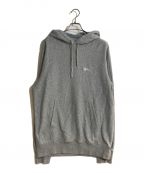 stussyステューシー）の古着「STOCK LOGO HOODIE/ストックロゴフーディー」｜グレー