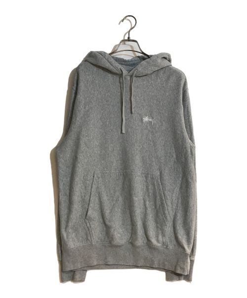 stussy（ステューシー）stussy (ステューシー) STOCK LOGO HOODIE/ストックロゴフーディー グレー サイズ:Mの古着・服飾アイテム