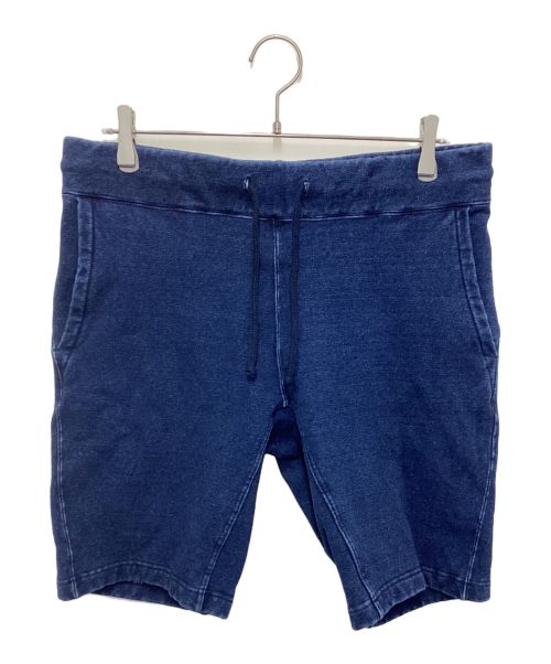 REMI RELIEF（レミレリーフ）REMI RELIEF (レミレリーフ) BEAMS PLUS (ビームスプラス) 別注 Indigo Sweat Shorts/別注インディゴスウェットショーツ インディゴ サイズ:XLの古着・服飾アイテム