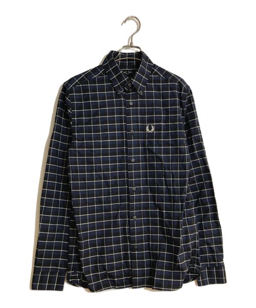 FRED PERRY（フレッドペリー）FRED PERRY (フレッドペリー) Oxford Check Shirt ネイビー サイズ:SIZE S 未使用品の古着・服飾アイテム