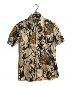 TORNADO MARTトルネードマート）の古着「総柄 オープンカラーシャツ」｜ブラウン