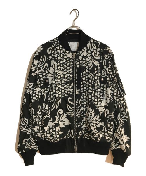 sacai（サカイ）sacai (サカイ) Floral Embroidered Patch Blouson ブラック サイズ:3の古着・服飾アイテム