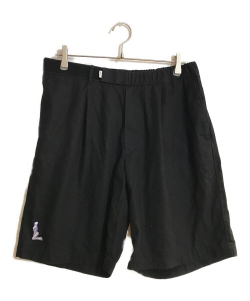 Graphpaper（グラフペーパー）Graphpaper (グラフペーパー) Wooly Cotton Wide Tuck Chef Shorts ブラック サイズ:FREEの古着・服飾アイテム