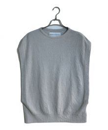 walenode（ウェルノード）の古着「Paper boucle No sleeve knit wea/ペーパーブークルノースリーブニットウェア」｜グレー