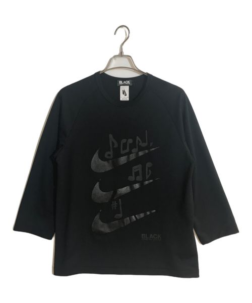 BLACK COMME des GARCONS（ブラック コムデギャルソン）BLACK COMME des GARCONS (ブラック コムデギャルソン) NIKE (ナイキ) ラグランカットソー ブラック サイズ:XXLの古着・服飾アイテム