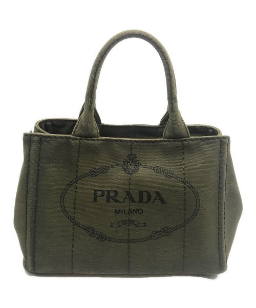 PRADA（プラダ）PRADA (プラダ) カナパ 2WAYショルダーバッグ グリーンの古着・服飾アイテム