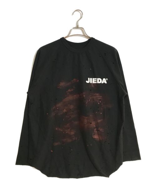 jieda（ジエダ）jieda (ジエダ) HYPE DROP PAINT OPAL BASEBALL TEE/ハイプドロップペイントオパールベースボールティー ブラック サイズ:1 未使用品の古着・服飾アイテム