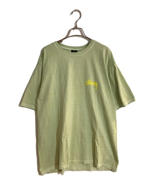 stussy（ステューシー）stussy (ステューシー) ピグメントダイ プリントTシャツ グリーン サイズ:Lの古着・服飾アイテム