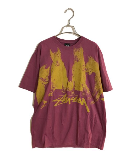 stussy（ステューシー）stussy (ステューシー) DOBERMAN TEE/ドーバーマンティー パープル サイズ:SIZE Lの古着・服飾アイテム