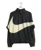 NIKEナイキ）の古着「SWOOSH WOVEN JACKET/スウッシュウーブンジャケット」｜ブラック