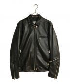 THE CRIMIEザ クライミー）の古着「SPANISH LAMB LEATHER SINGLE BIKER JACKET」｜ブラック