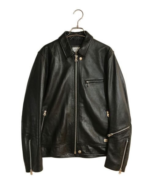 THE CRIMIE（ザ クライミー）THE CRIMIE (ザ クライミー) SPANISH LAMB LEATHER SINGLE BIKER JACKET ブラック サイズ:Mの古着・服飾アイテム