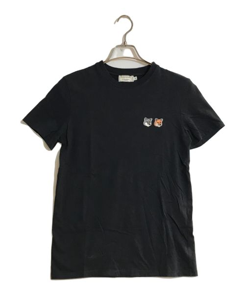 MAISON KITSUNE.（メゾンキツネ）MAISON KITSUNE. (メゾンキツネ) DOUBLE FOX HEAD PATCH TEE/ダブルフォックスヘッドパッチティー ブラック サイズ:Sの古着・服飾アイテム