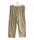 AURALEEオーラリー）の古着「WASHED FINX TWILL EASY WIDE PANTS/ ウォッシュドフィンクスツイルイージーパンツ」｜ベージュ