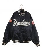 Majesticマジェスティック）の古着「Yankees スタジャン」｜ネイビー